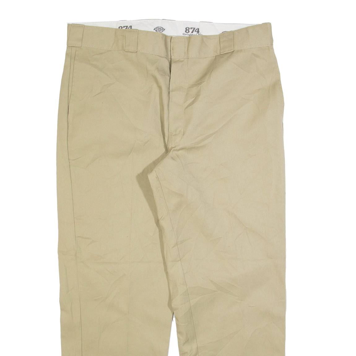 DICKIES 874 Workwear Mens Trousers Beige Regular Straight W38 L30