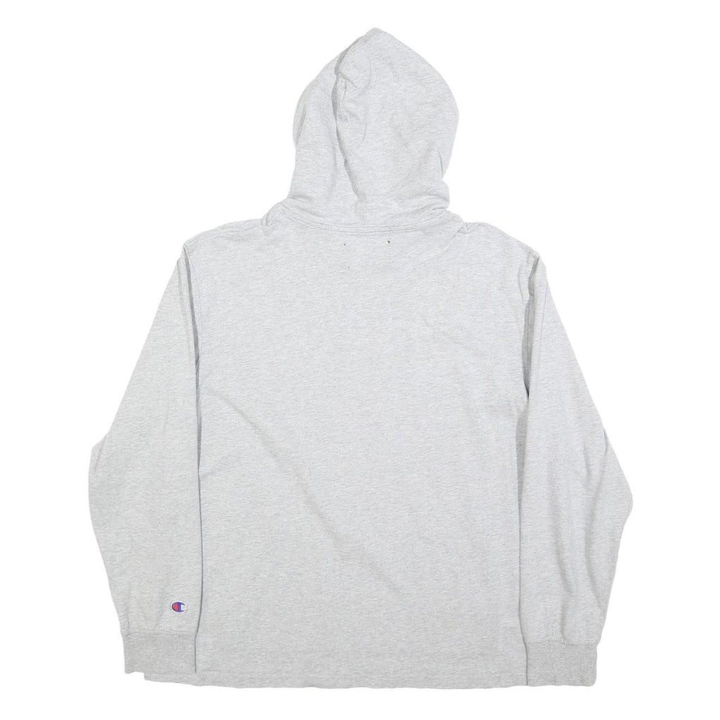 CHAMPION Womens Grey Pullover Hoodie L Cotton Blend Casual Sweatshirt