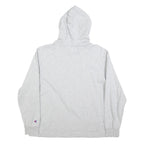 CHAMPION Womens Grey Pullover Hoodie L Cotton Blend Casual Sweatshirt