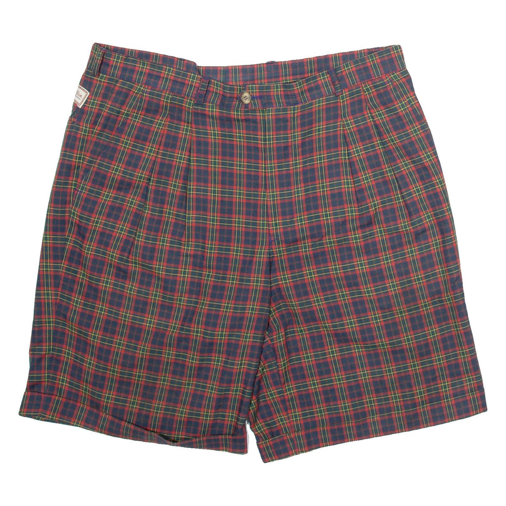 MCGREGOR Mens Chino Shorts Black Relaxed Check M W34