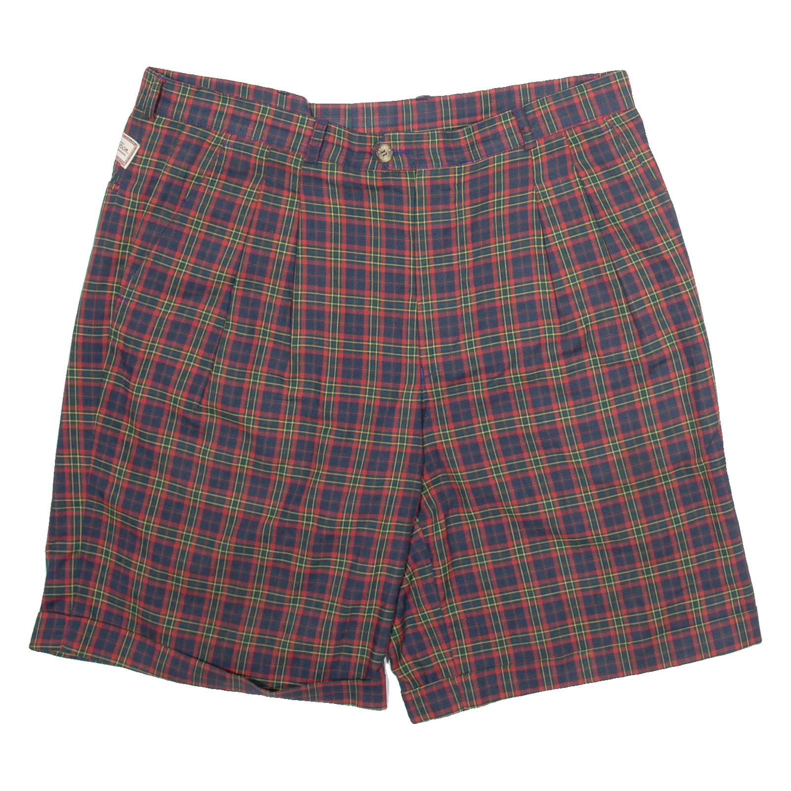 MCGREGOR Mens Chino Shorts Black Relaxed Check M W34