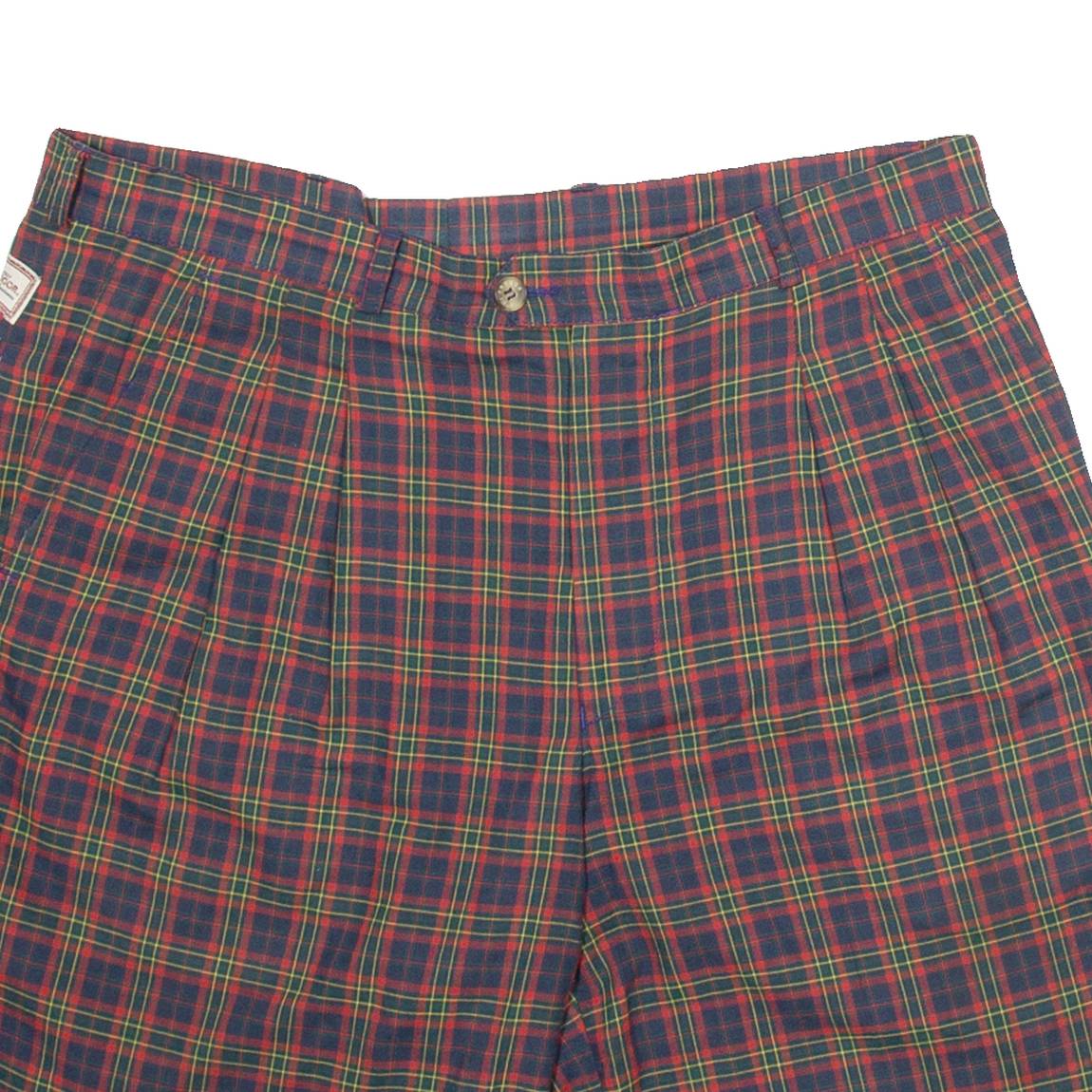 MCGREGOR Mens Chino Shorts Black Relaxed Check M W34