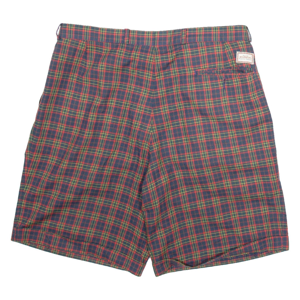 MCGREGOR Mens Chino Shorts Black Relaxed Check M W34
