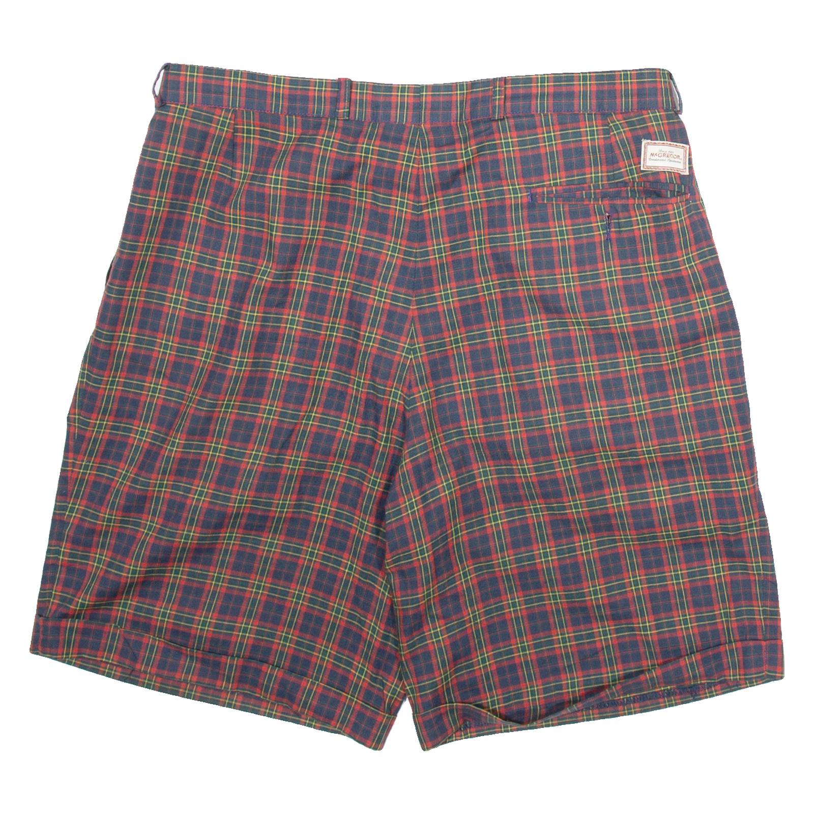 MCGREGOR Mens Chino Shorts Black Relaxed Check M W34