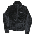 COLUMBIA Womens Black Jacket S Polyester Blend Plain Zip Outdoor Casual Warm