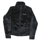 COLUMBIA Womens Black Jacket S Polyester Blend Plain Zip Outdoor Casual Warm