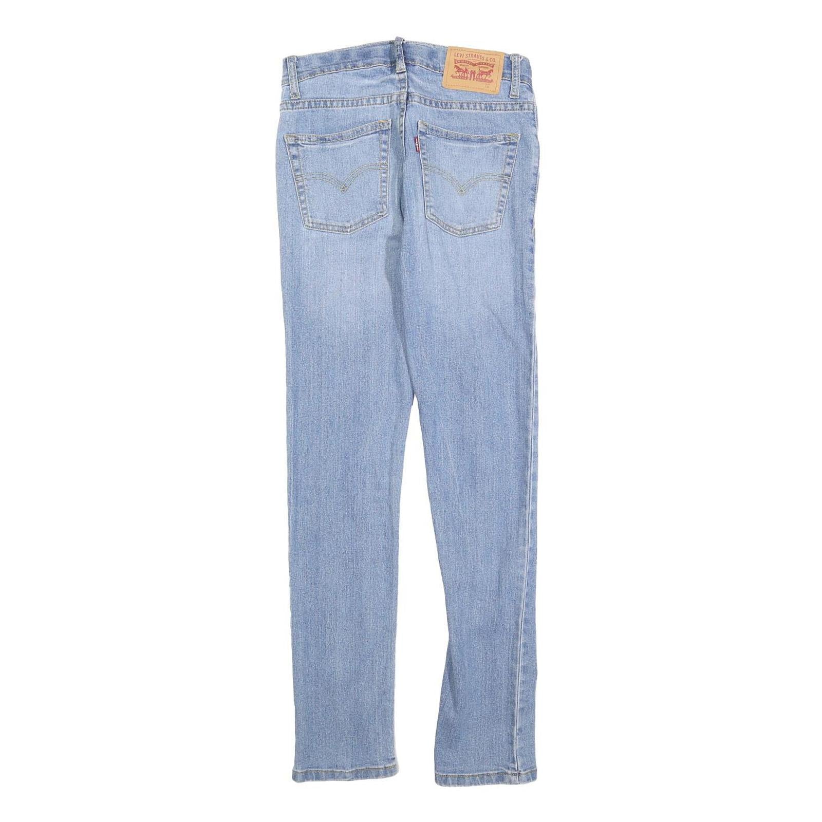 LEVI'S 510 Girls Jeans Blue Slim Skinny Denim Light W25 L28 Cotton Blend Zip