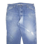 DICKIES Mens Relaxed Blue Denim Light W42 L30 Jeans Zip Closure Workwear