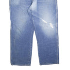 DICKIES Mens Relaxed Blue Denim Light W42 L30 Jeans Zip Closure Workwear