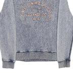 GUESS JEANS Mens Blue Round Neck S Sweatshirt Cotton Casual Pullover