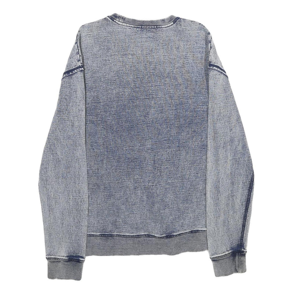 GUESS JEANS Mens Blue Round Neck S Sweatshirt Cotton Casual Pullover