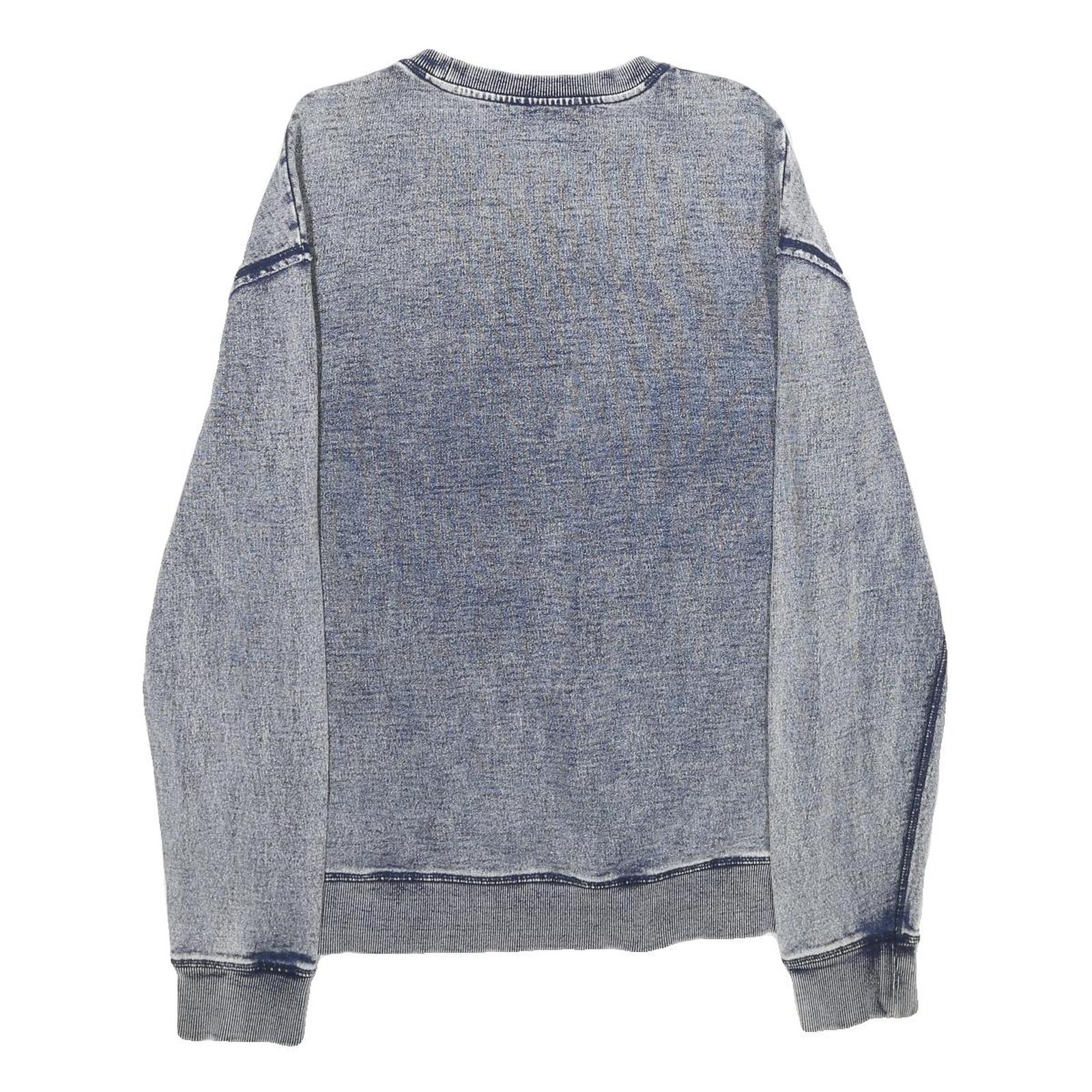 GUESS JEANS Mens Blue Round Neck S Sweatshirt Cotton Casual Pullover