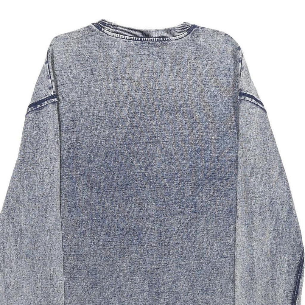 GUESS JEANS Mens Blue Round Neck S Sweatshirt Cotton Casual Pullover