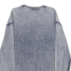 GUESS JEANS Mens Blue Round Neck S Sweatshirt Cotton Casual Pullover