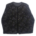 Gemstones Womens Blouse Black Long Sleeve Spotted L