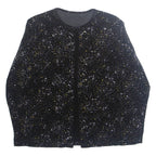 Gemstones Womens Blouse Black Long Sleeve Spotted L