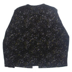 Gemstones Womens Blouse Black Long Sleeve Spotted L