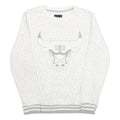 NBA Womens White Sweatshirt Chicago Bulls Crew Neck M Cotton Blend Pullover