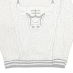 NBA Womens White Sweatshirt Chicago Bulls Crew Neck M Cotton Blend Pullover