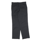 DICKIES Mens Cotton Blend Black Regular Fit Straight Leg Trousers W33 L32