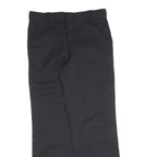 DICKIES Mens Cotton Blend Black Regular Fit Straight Leg Trousers W33 L32