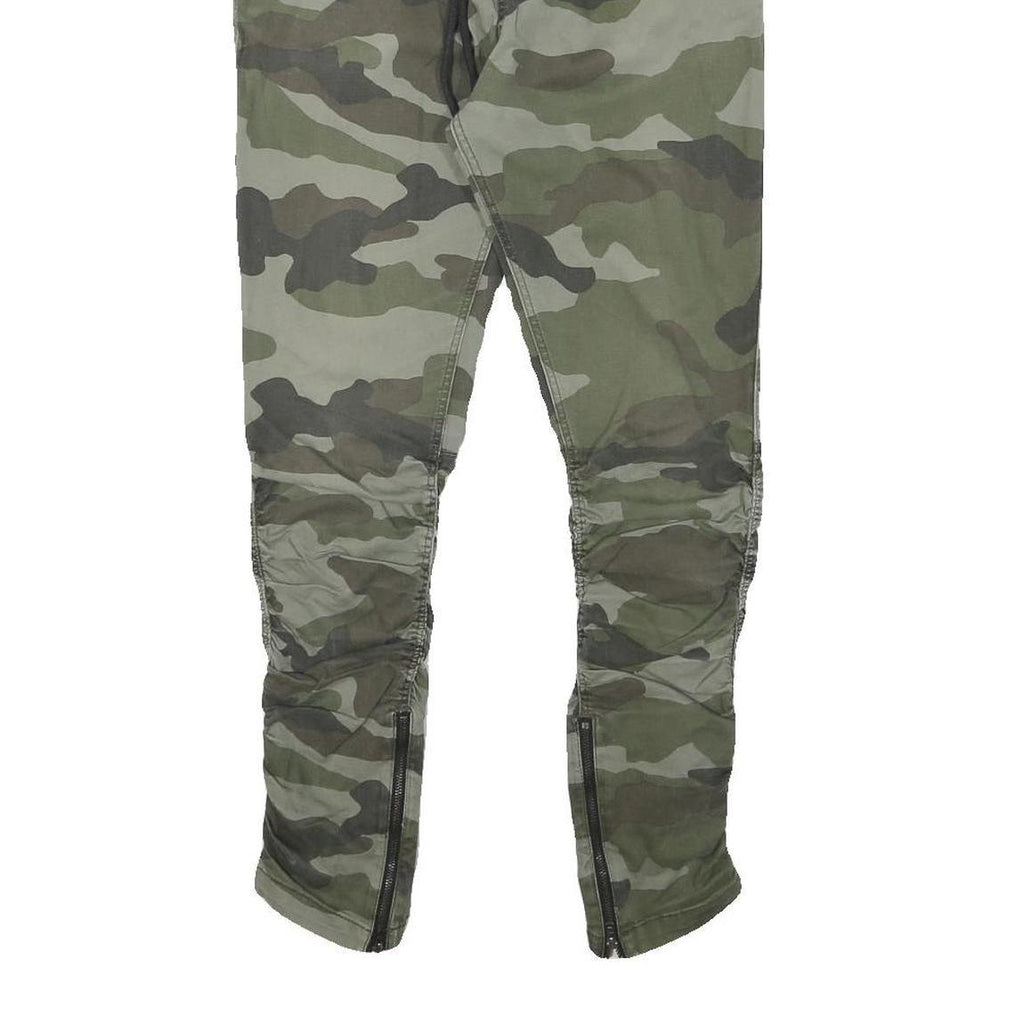 H&M Mens Slim Fit Camouflage Drawstring Trousers W28 L27 Casual Comfortable