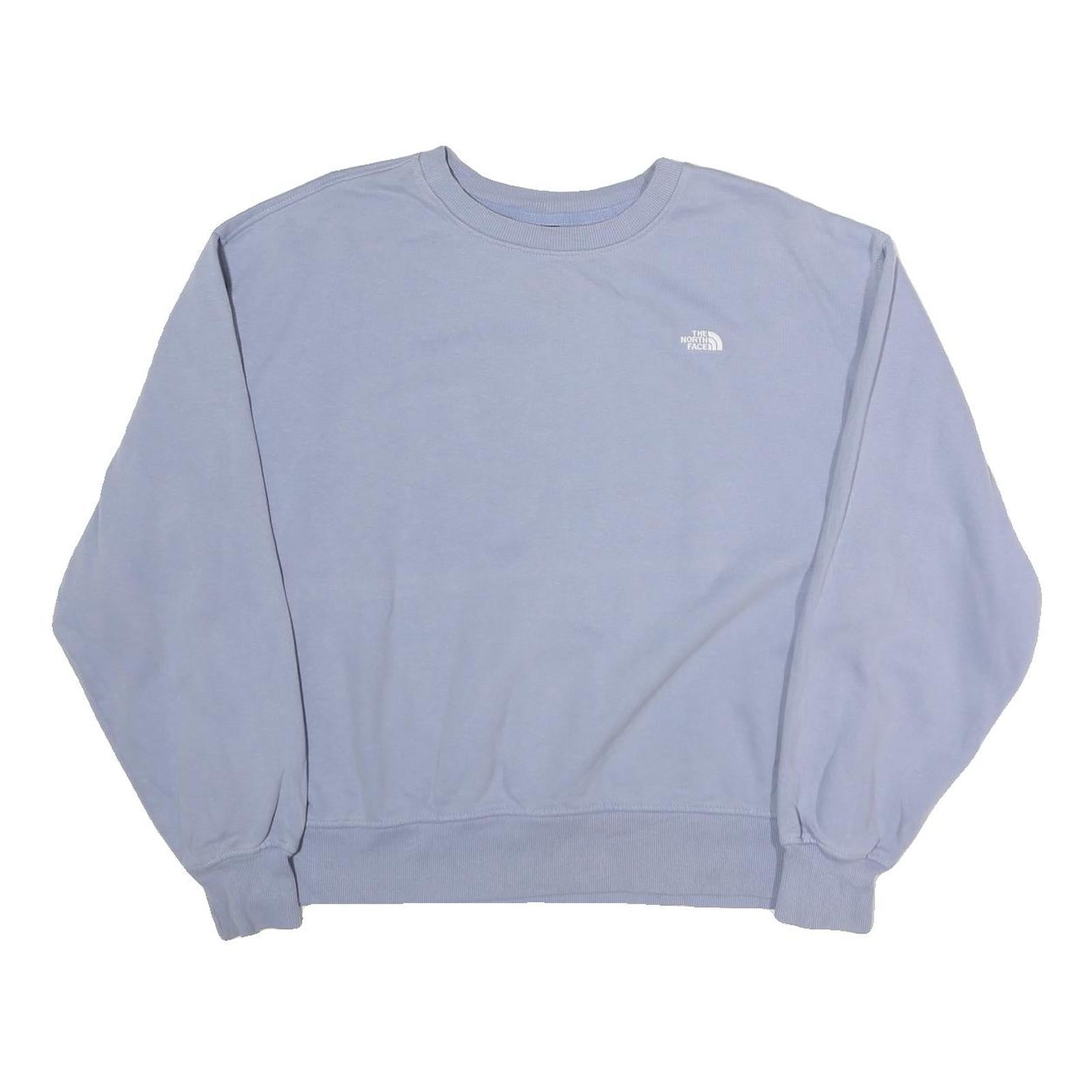 THE NORTH FACE Womens Blue Crew Neck XS Cotton Sweatshirt Casual Outdoor