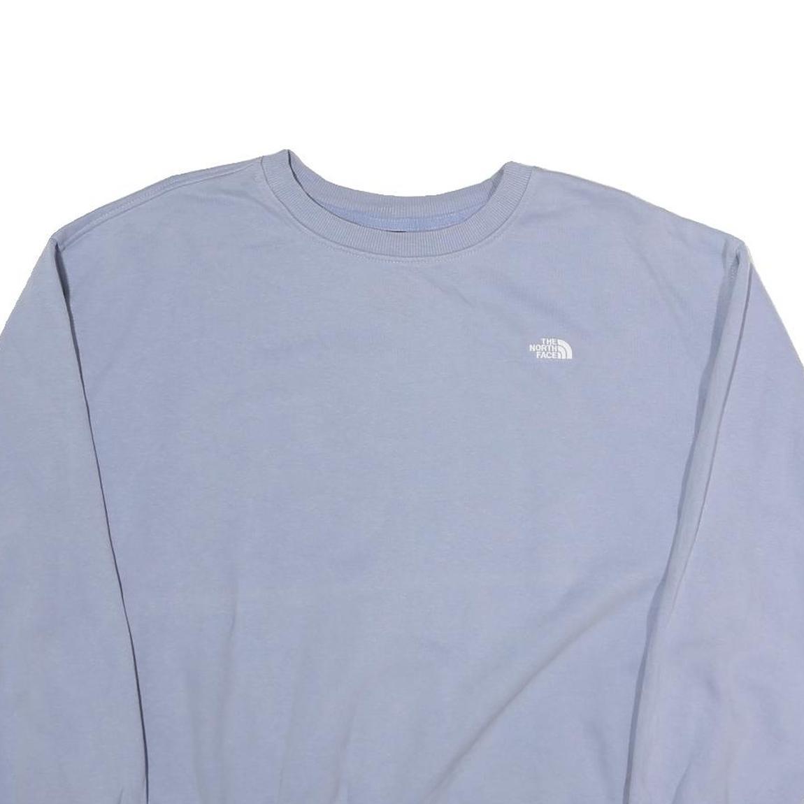 THE NORTH FACE Womens Blue Crew Neck XS Cotton Sweatshirt Casual Outdoor