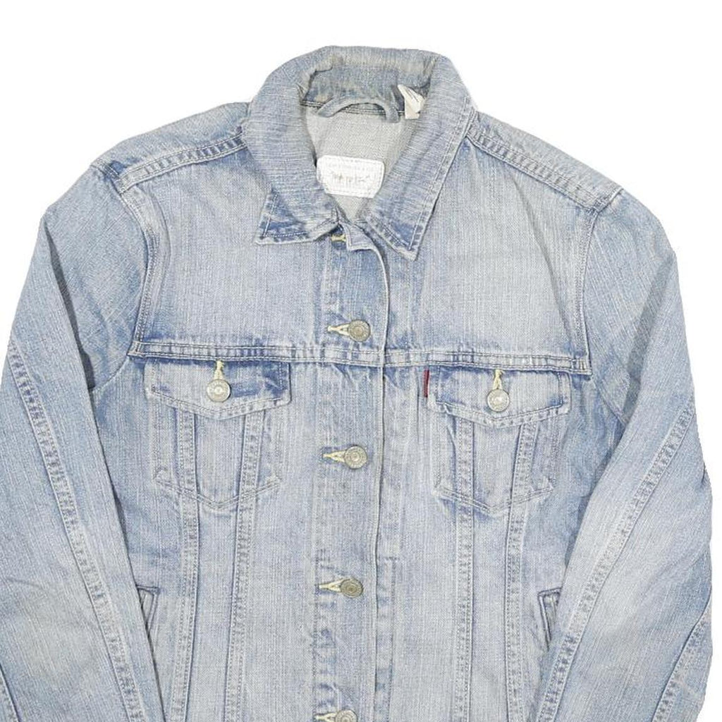 LEVI'S Womens Blue Denim Button Jacket XS Cotton Blend Classic Fit