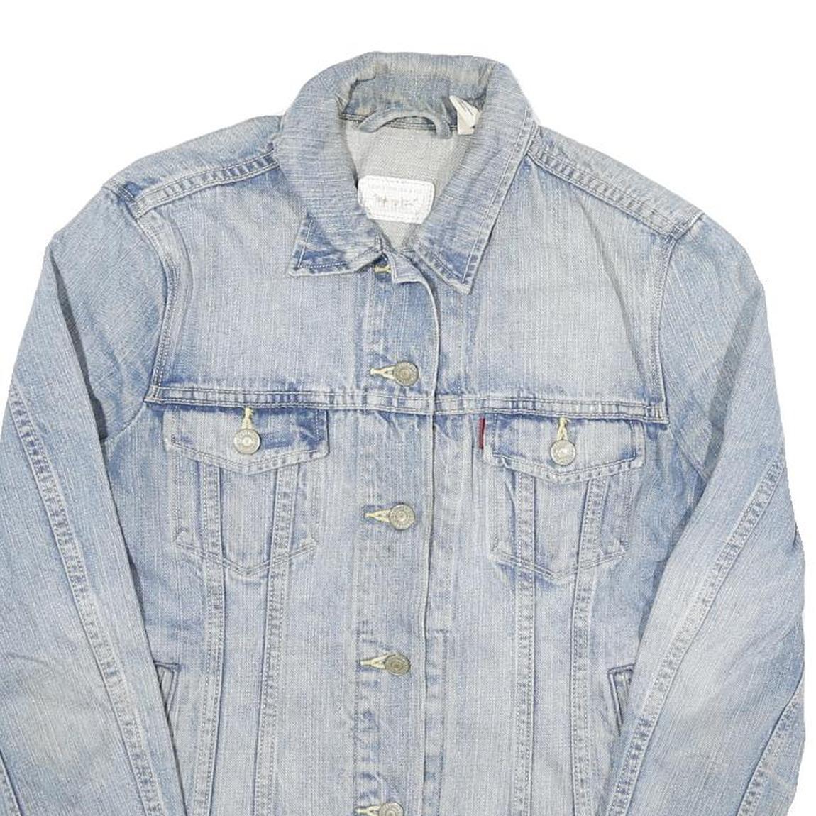 LEVI'S Womens Blue Denim Button Jacket XS Cotton Blend Classic Fit