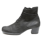 GABOR Womens Black Leather Ankle Boots UK 6 Lace-Up Comfortable Stylish