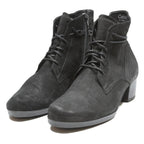 GABOR Womens Black Leather Ankle Boots UK 6 Lace-Up Comfortable Stylish