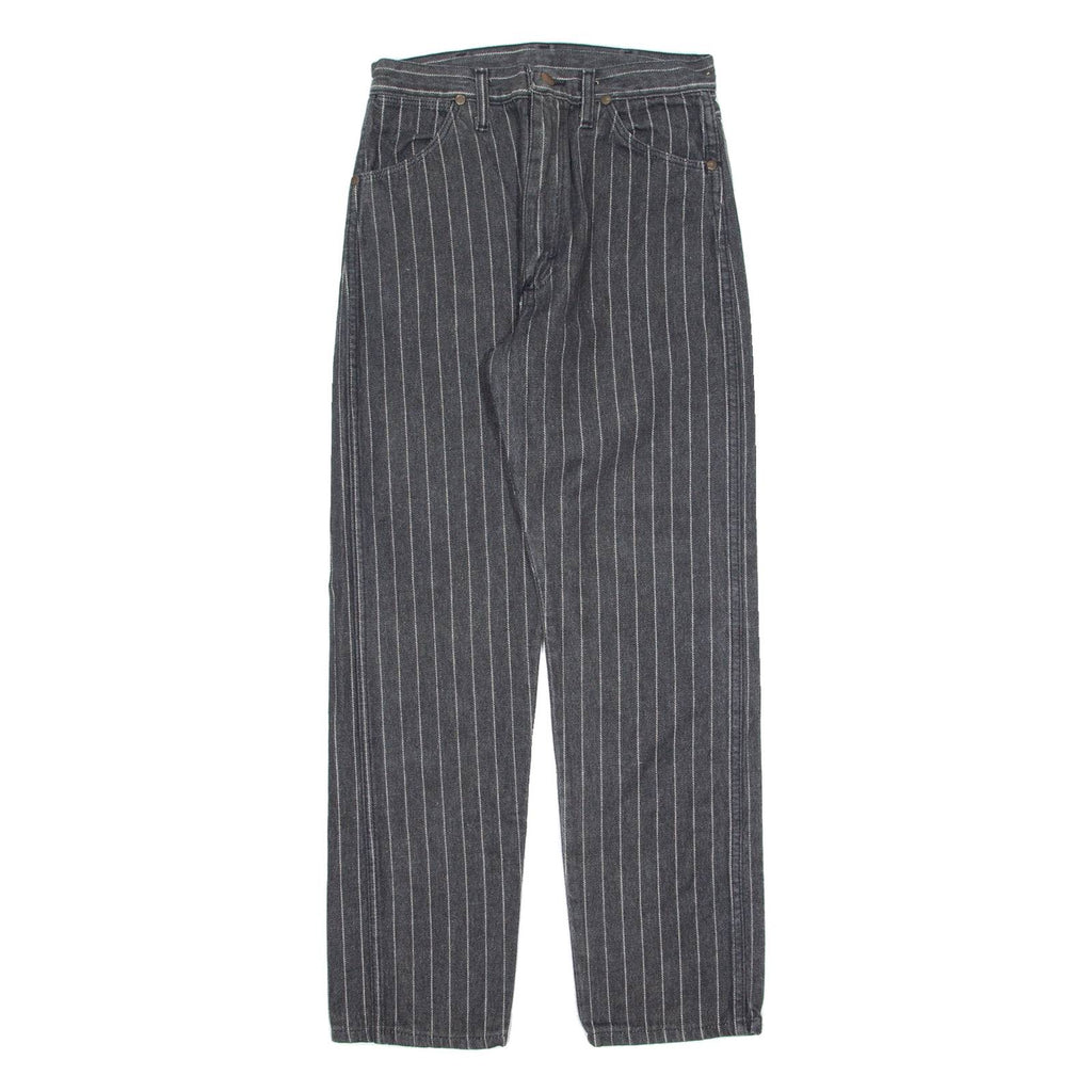 WRANGLER Striped Womens Trousers Grey Regular Straight W26 L30