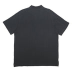 ADIDAS Mens Black Polo Shirt XL Cotton Blend Classic 3 Stripe Sportswear