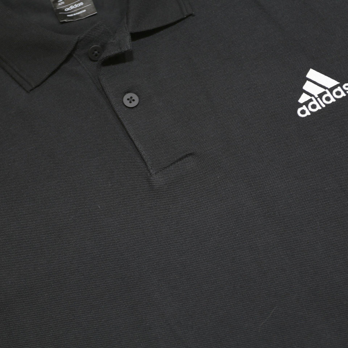 ADIDAS Mens Black Polo Shirt XL Cotton Blend Classic 3 Stripe Sportswear