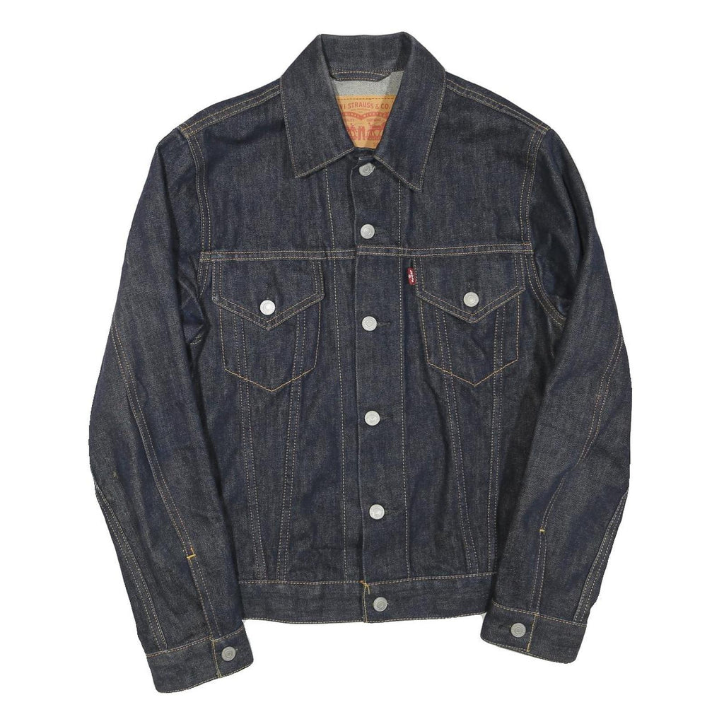 LEVI'S Womens Blue Denim Jacket S Cotton Blend Classic Button Closure