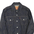 LEVI'S Womens Blue Denim Jacket S Cotton Blend Classic Button Closure