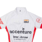 Street Child Cycling Mens Jersey White 1/4 Zip L