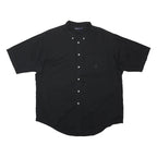 NAUTICA Mens Black Shirt L Cotton Blend Comfortable Casual Button Shirt