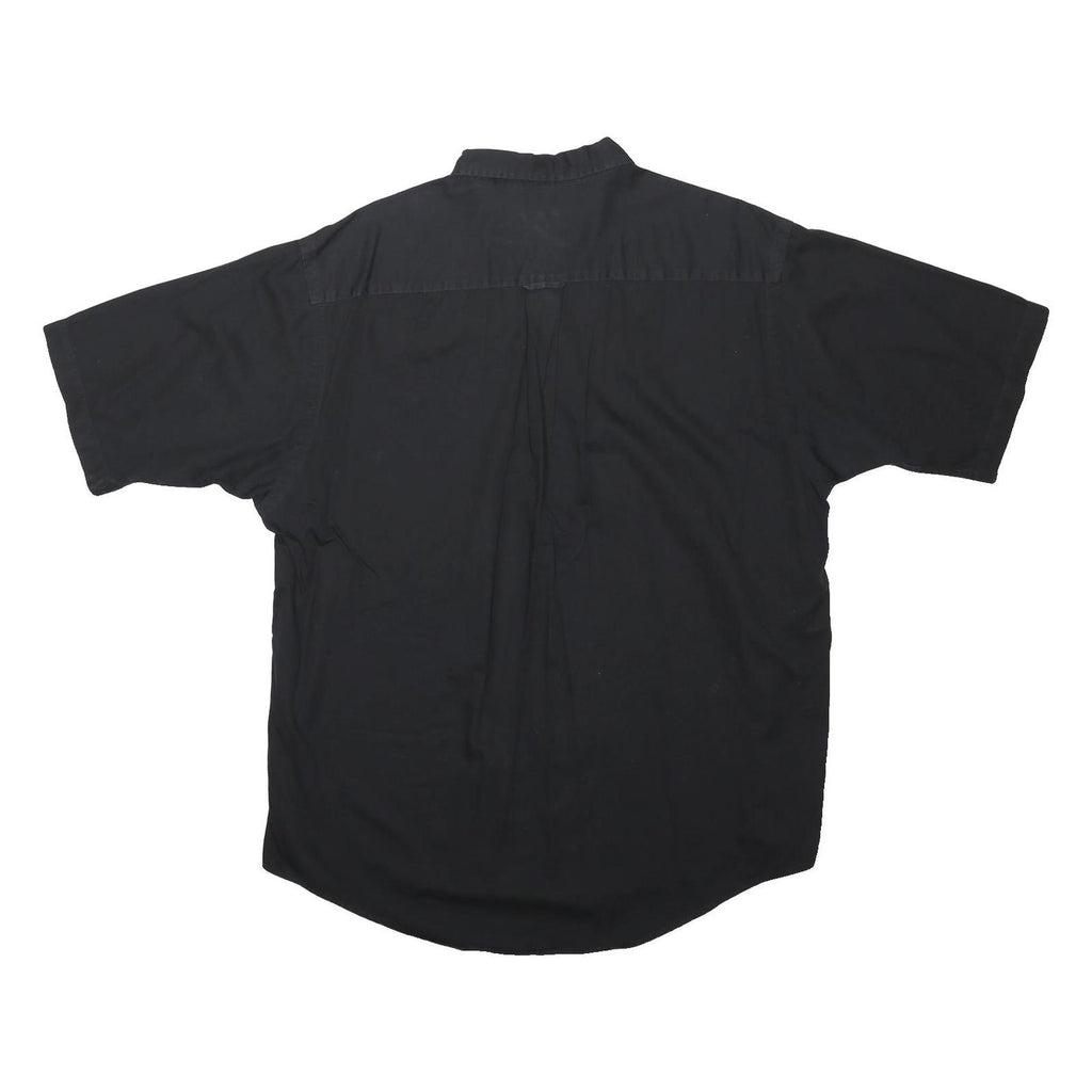 NAUTICA Mens Black Shirt L Cotton Blend Comfortable Casual Button Shirt