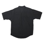 NAUTICA Mens Black Shirt L Cotton Blend Comfortable Casual Button Shirt