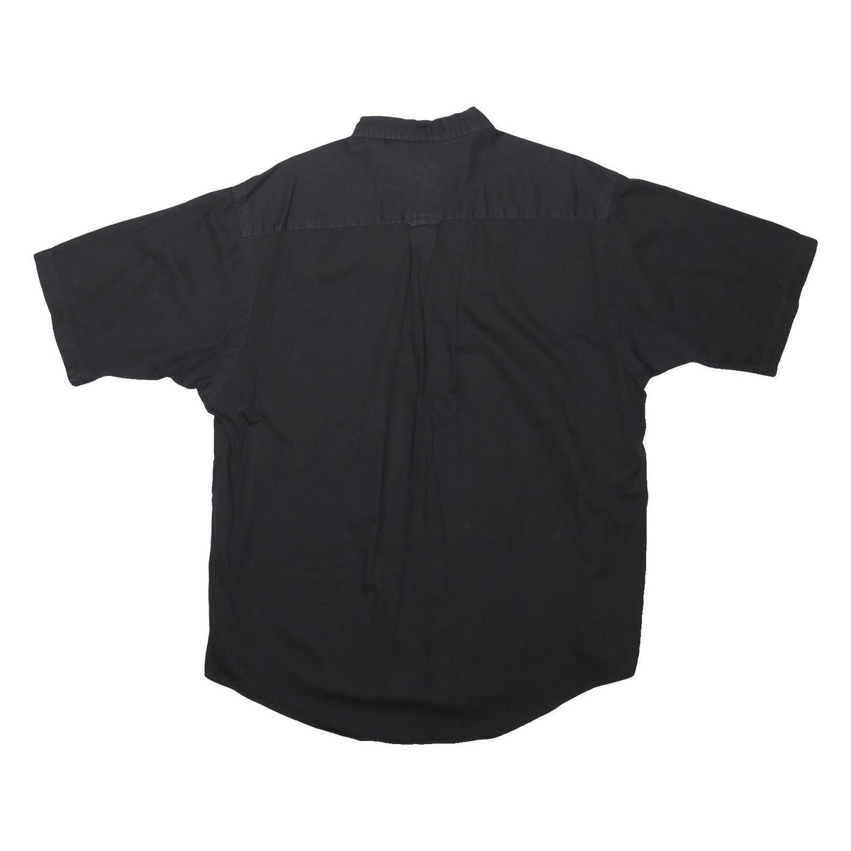 NAUTICA Mens Black Shirt L Cotton Blend Comfortable Casual Button Shirt