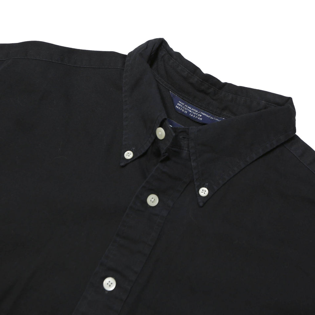 NAUTICA Mens Black Shirt L Cotton Blend Comfortable Casual Button Shirt