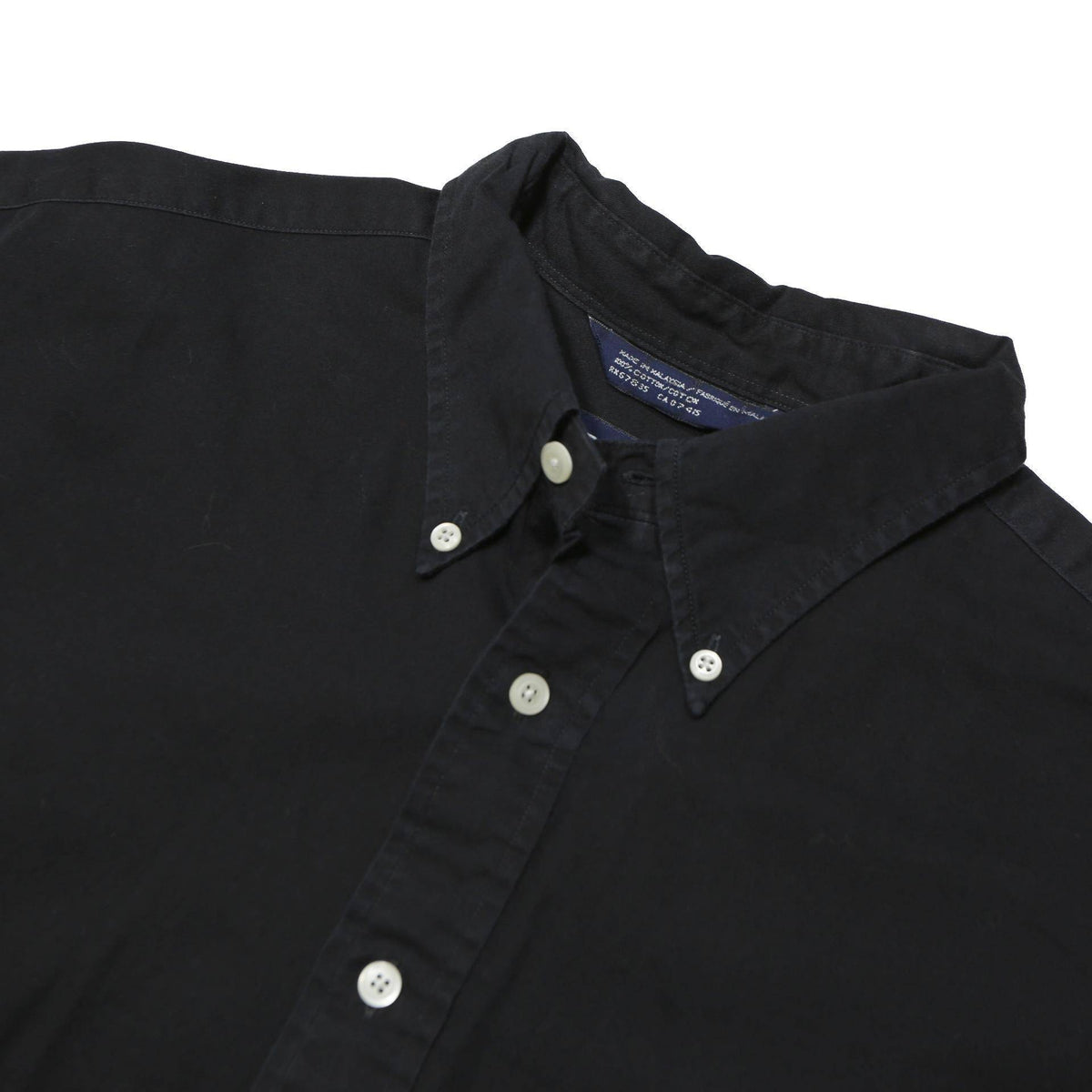 NAUTICA Mens Black Shirt L Cotton Blend Comfortable Casual Button Shirt