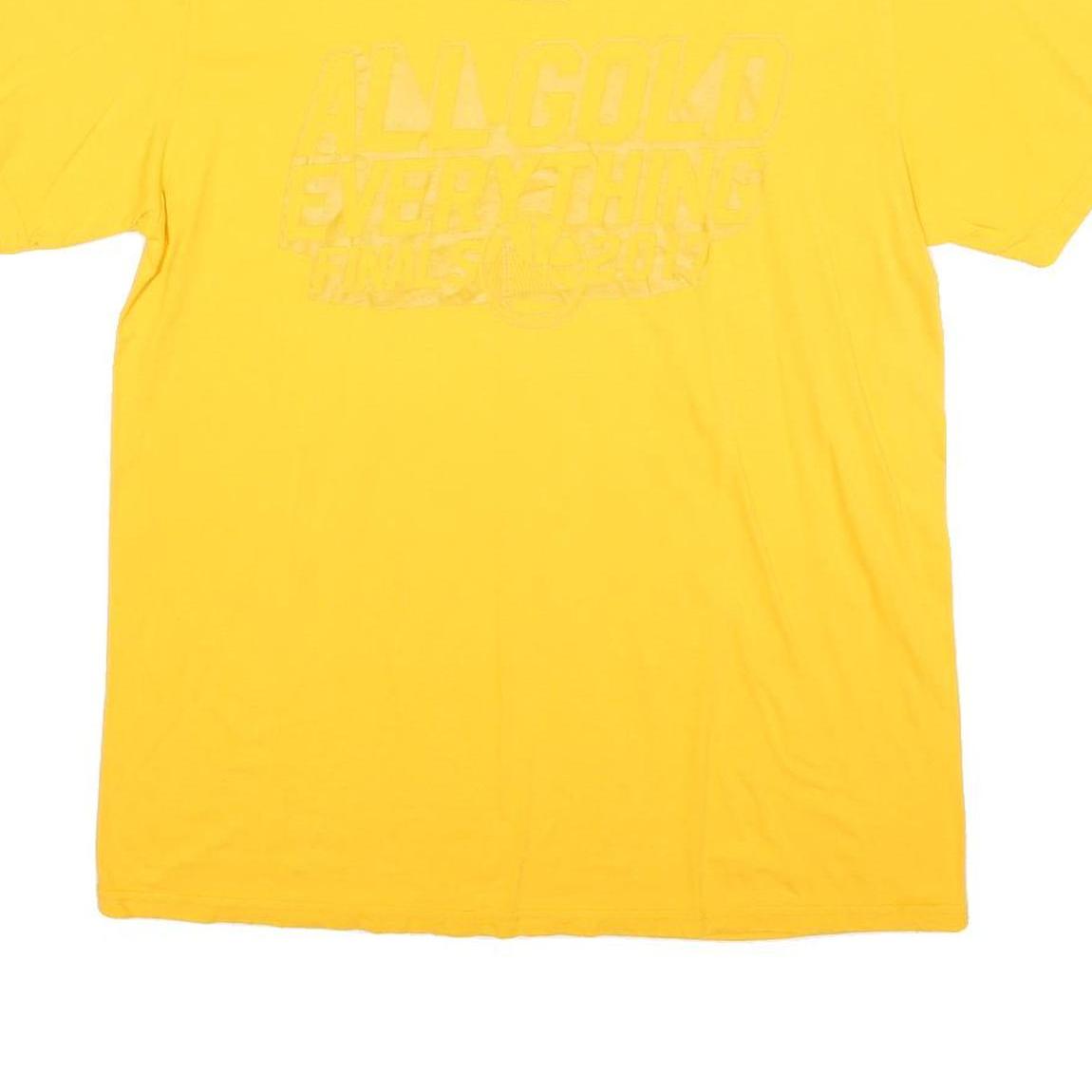 ADIDAS Mens Yellow All Gold Everything Graphic T-Shirt L Short Sleeve Crew Neck