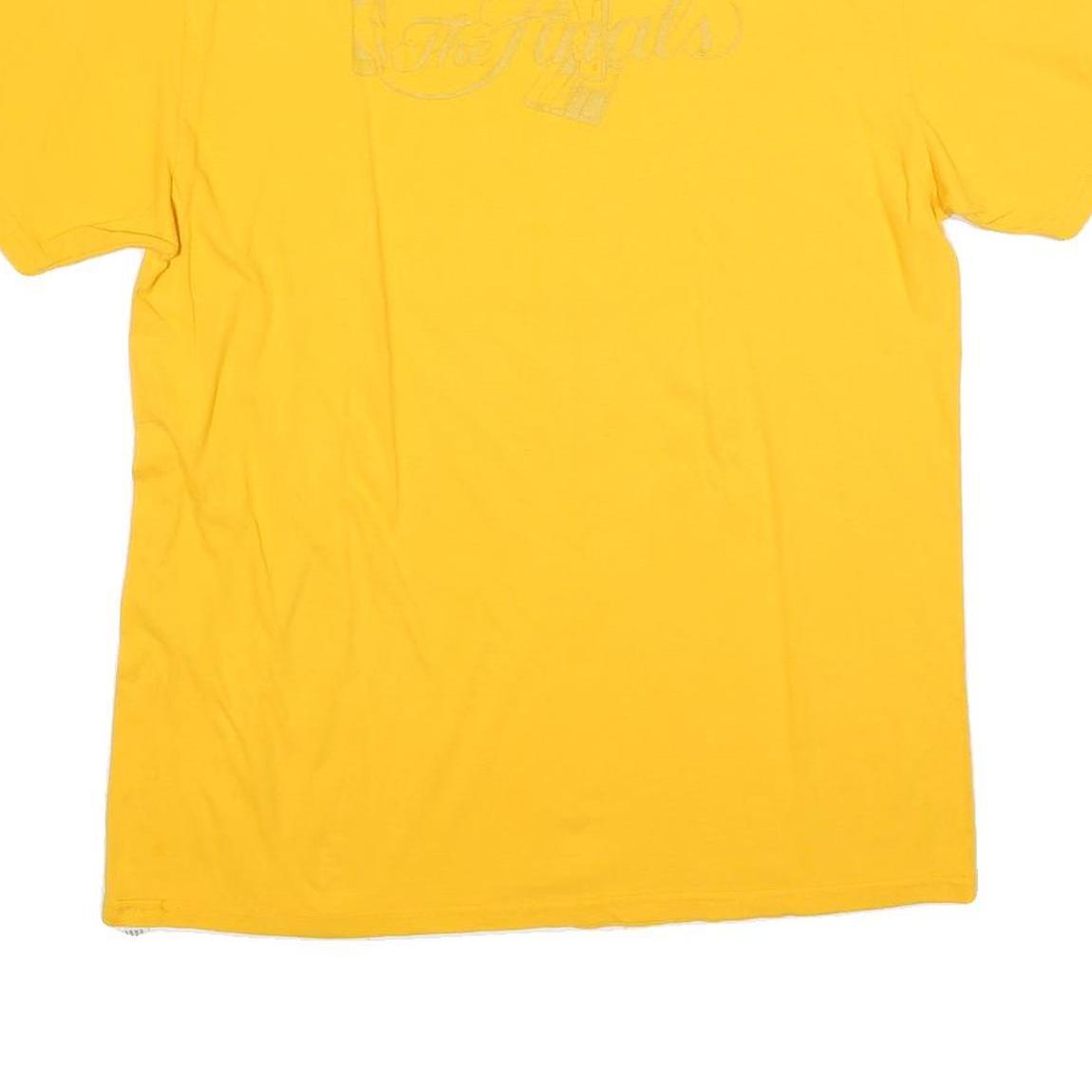 ADIDAS Mens Yellow All Gold Everything Graphic T-Shirt L Short Sleeve Crew Neck