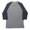 COLUMBIA Mens Grey & Black Graphic T-Shirt S Long Sleeve Crew Neck Casual Cotton