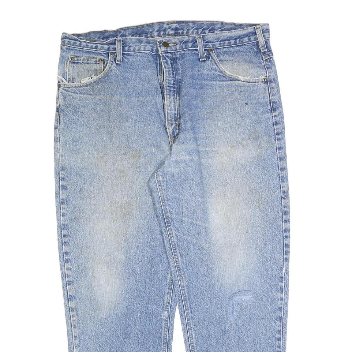 CARHARTT Mens Jeans Blue Regular Straight Denim Medium W40 L30 Workwear Style