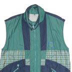 BUDMIL Mens Green & Navy XL Polyester Blend Jacket Zip Plaid Retro Style