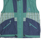 BUDMIL Mens Green & Navy XL Polyester Blend Jacket Zip Plaid Retro Style